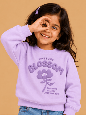 Awesome Blossom Kids Sweatshirt - 1-2 Years Kids Winter Sweatshirts