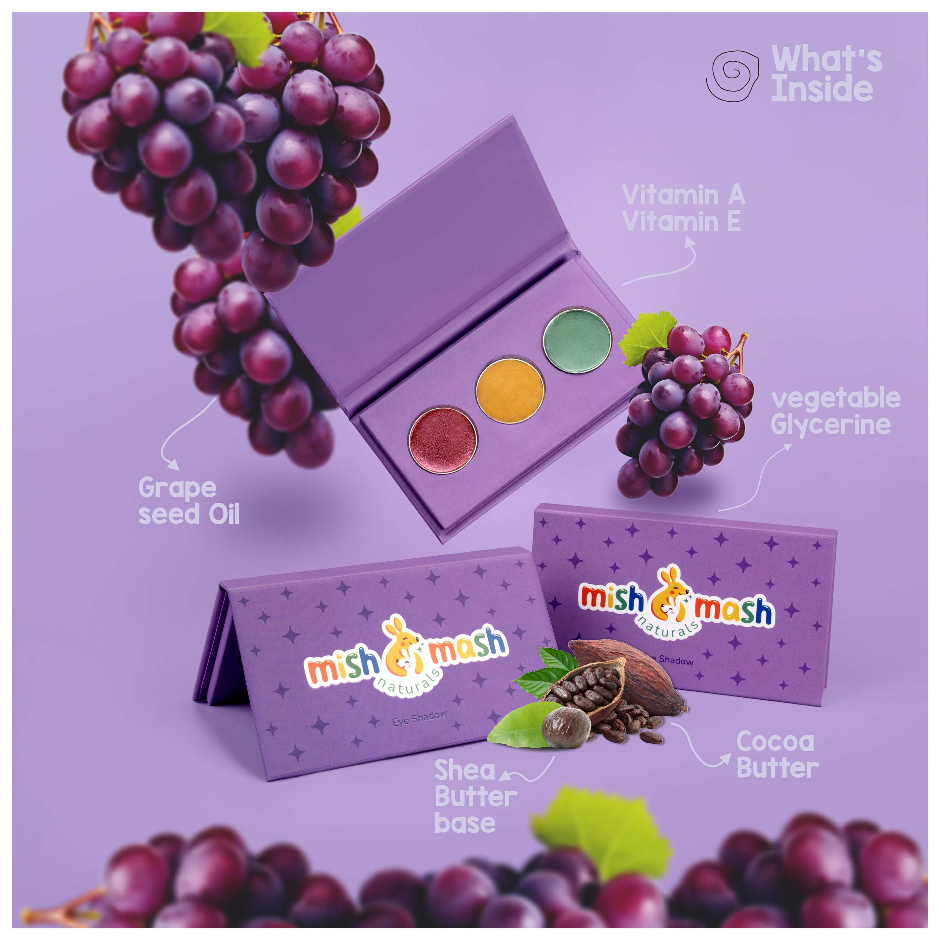 Ayurvedic Kids Face Care Combo – Blush, Lip Gloss & Eye Shadow - MMN - LG - BL - ES