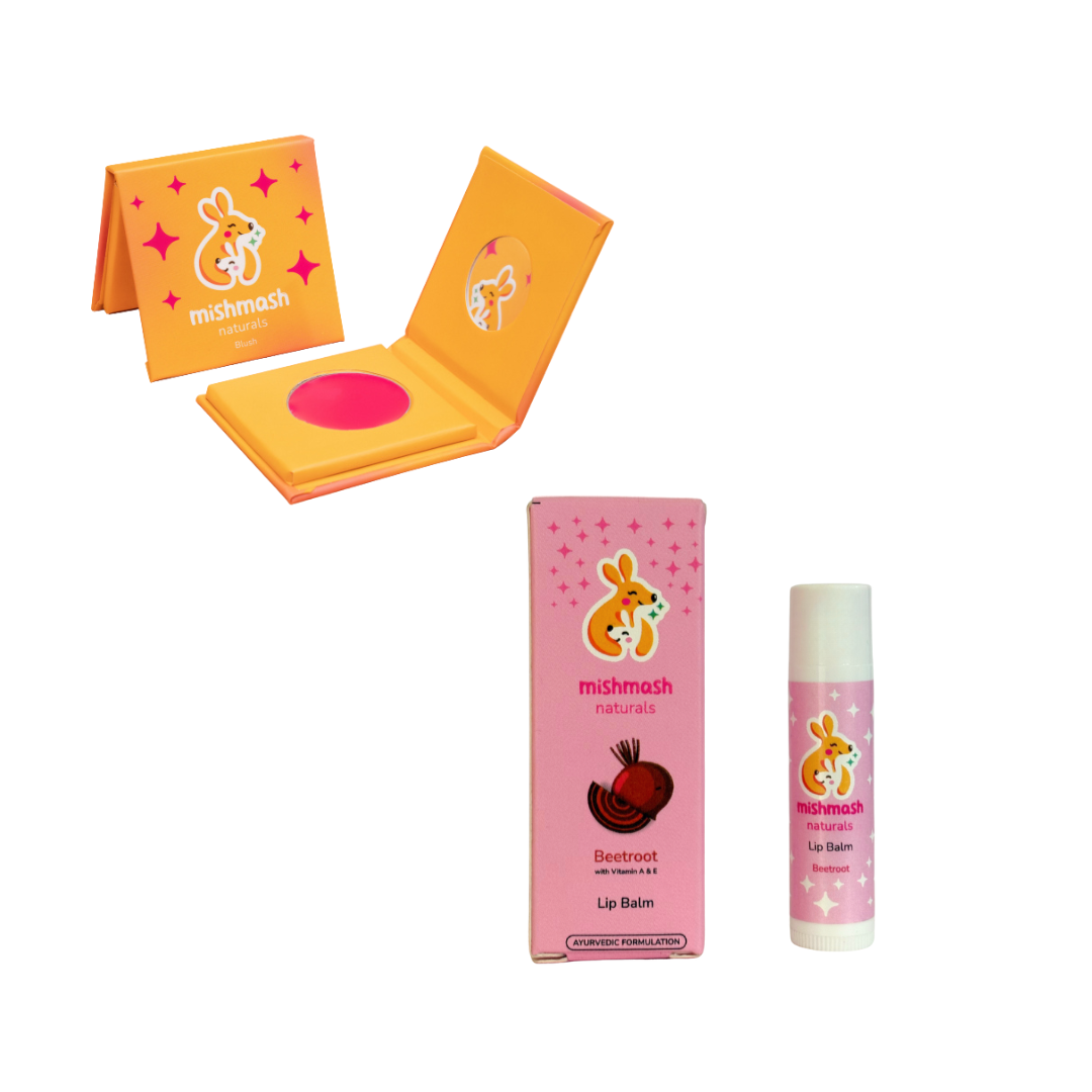 Mishmash Naturals Perfect Pout & Cheek Duo – Blush & Lip Balm