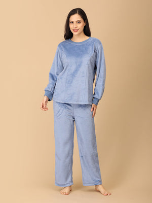 Azure Snuggle Womens Fleece Co - ord Set - MWW - SD - AZRSN - S