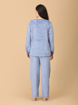 Azure Snuggle Womens Fleece Co - ord Set - MWW - SD - AZRSN - S