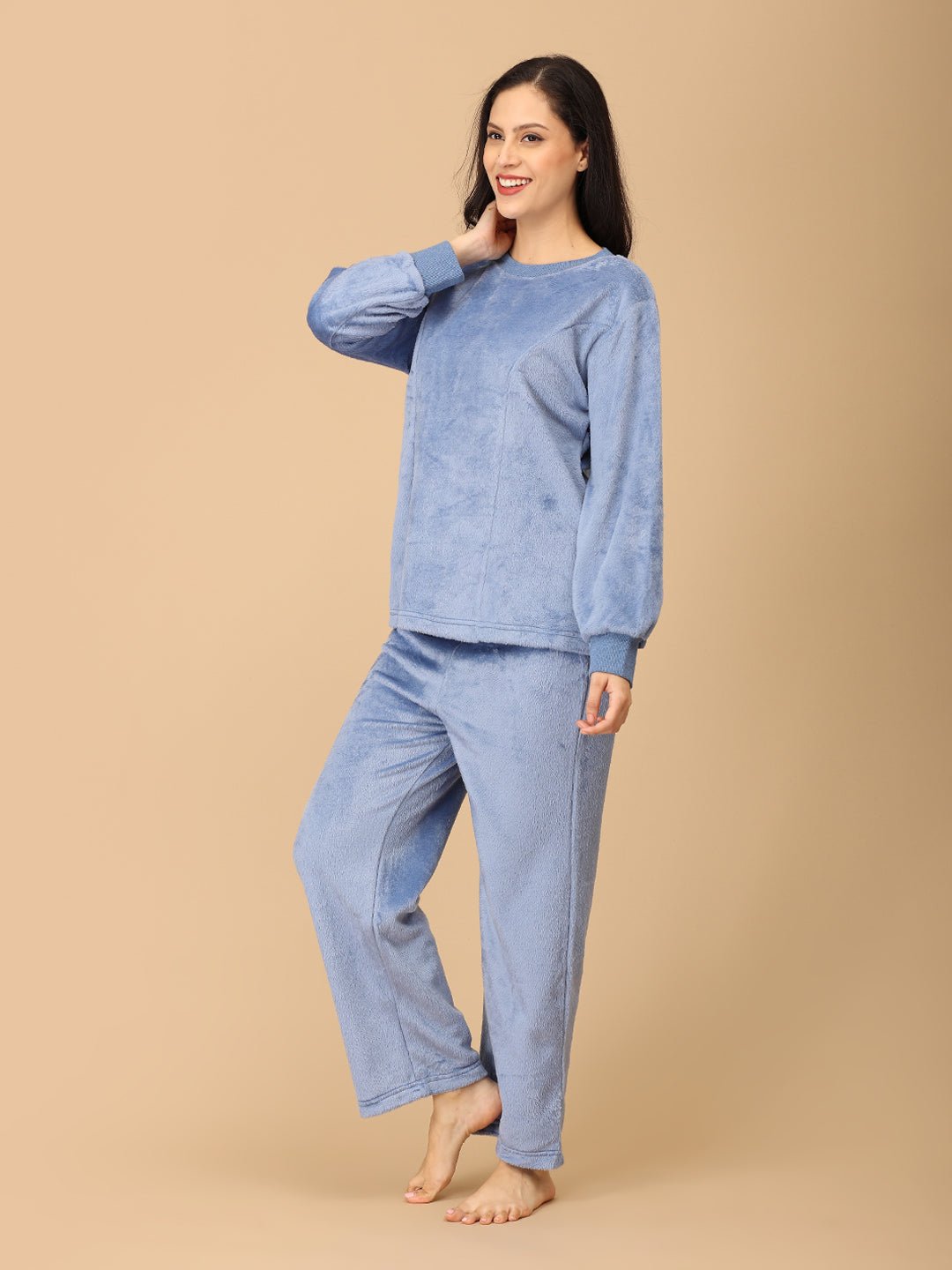 Azure Snuggle Womens Fleece Co - ord Set - MWW - SD - AZRSN - S