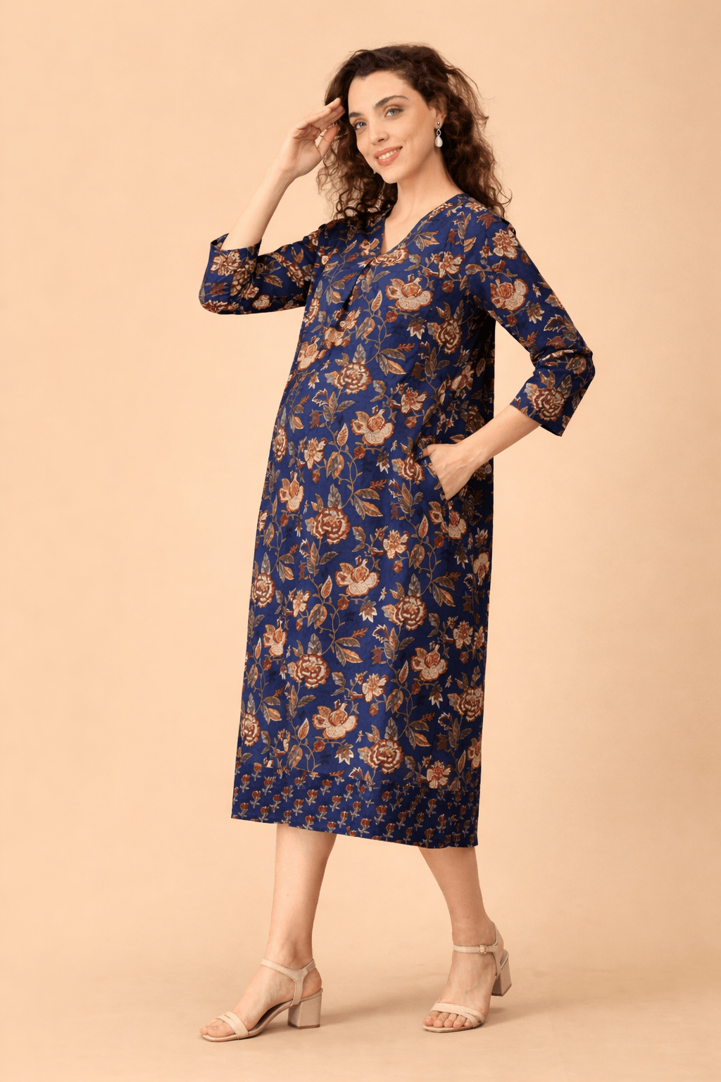 Azurelle Maternity and Nursing Dress - S Maternity Casual Dress