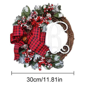 'B' Alphabet Style Artificial Christmas Wreath for Wall, Door and Tree Decor - Little Surprise Box'B' Alphabet Style Artificial Christmas Wreath for Wall, Door and Tree Decor