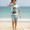 B - Ball Dino Boys T-shirt And Short Swim Set - 3 - 4 Years Kids Swimwear