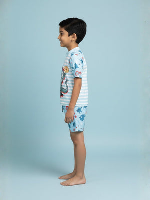 B - Ball Dino Boys T-shirt And Short Swim Set - 3 - 4 Years Kids Swimwear