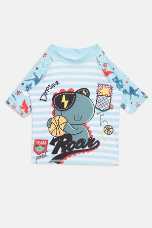 B-Ball Dino Boys T-shirt And Short Swim Set - KSW-SG-BBLD-3-4