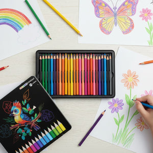 Smily Kiddos 24 Color Pencils Set in Tin Box - The Mom Store