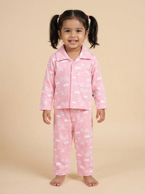 Baby and Kids Pajama Nightsuit Set- Cutey Bunny - 0-6 Months Baby Pyjamas Set