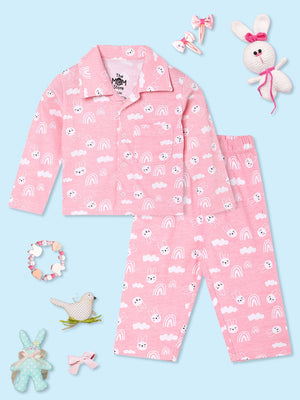 Baby and Kids Pajama Nightsuit Set- Cutey Bunny