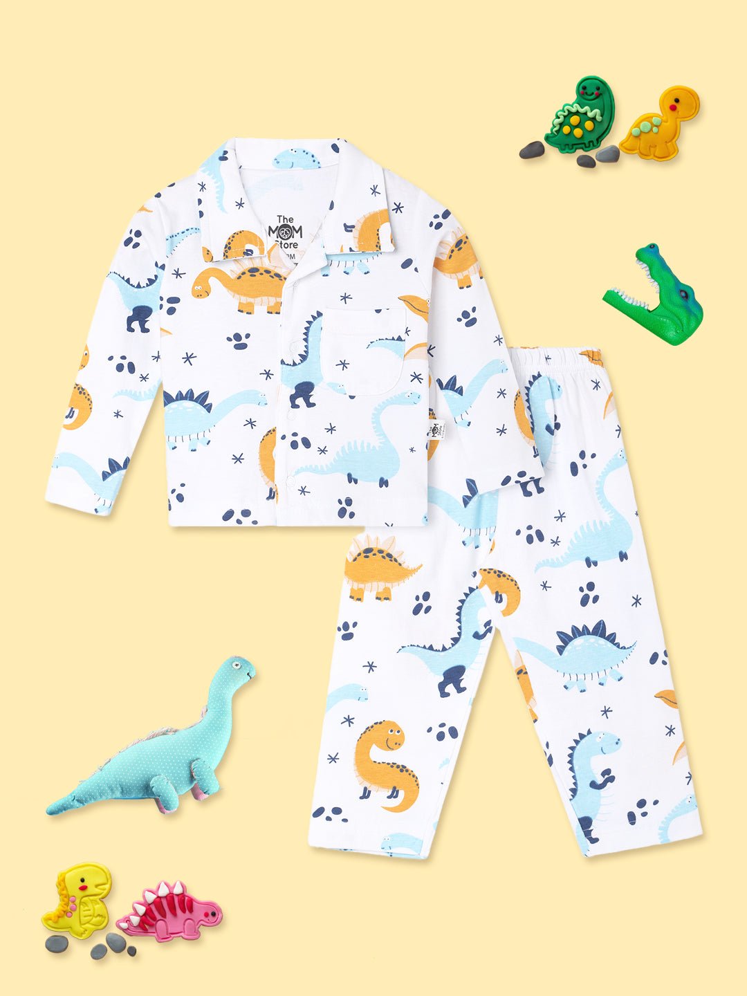 Baby and Kids Pajama Nightsuit Set - Dino Trip