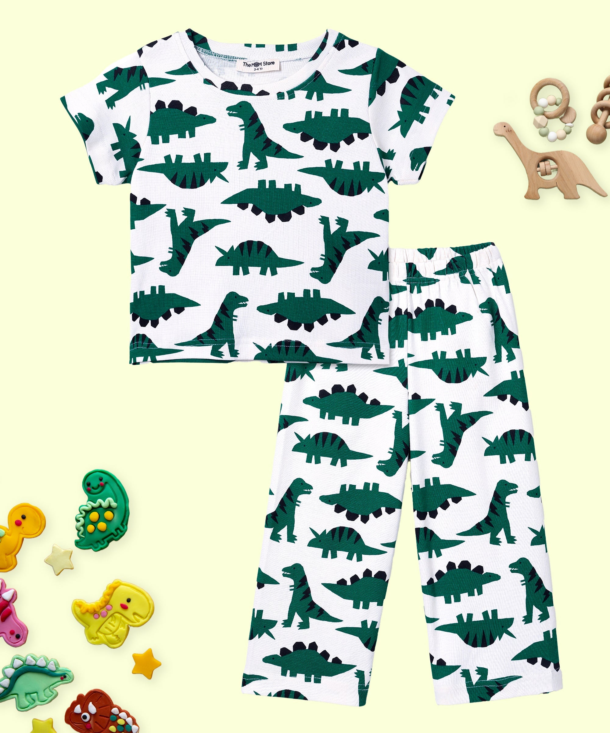 Baby and Kids Pajama Nightsuit Set - Dreamasaurus - Multi Baby Pyjamas Set