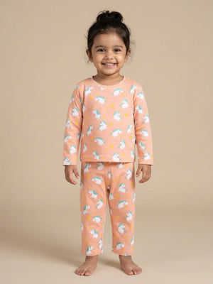 Baby and Kids Pajama Nightsuit Set- Dreamy Unicorn - 0-6 Months Baby Pyjamas Set
