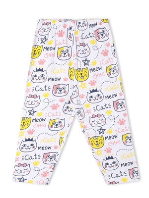Baby and Kids Pajama Nightsuit Set - Meow Meow
