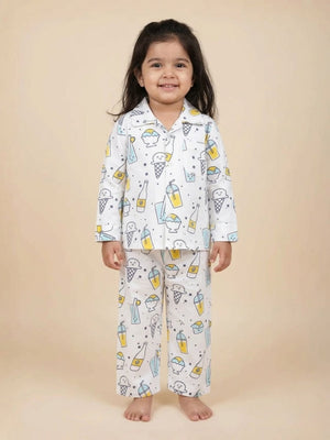 Baby and Kids Pajama Nightsuit Set - My Smoothie - 0-6 Months Baby Pyjamas Set