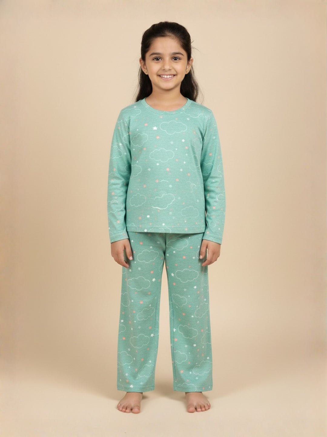 Baby and Kids Pajama Nightsuit Set - On Cloud Mine - 0 - 6 Months Baby Pyjamas Set