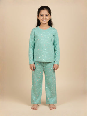 Baby and Kids Pajama Nightsuit Set - On Cloud Mine - 0 - 6 Months Baby Pyjamas Set