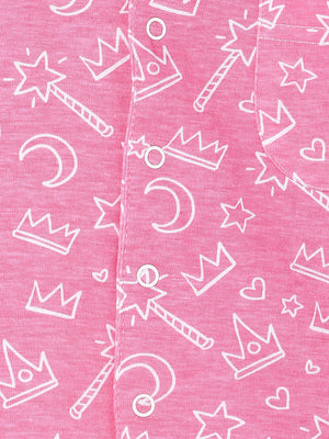 Baby and Kids Pajama Nightsuit Set- Pink-A-Boo