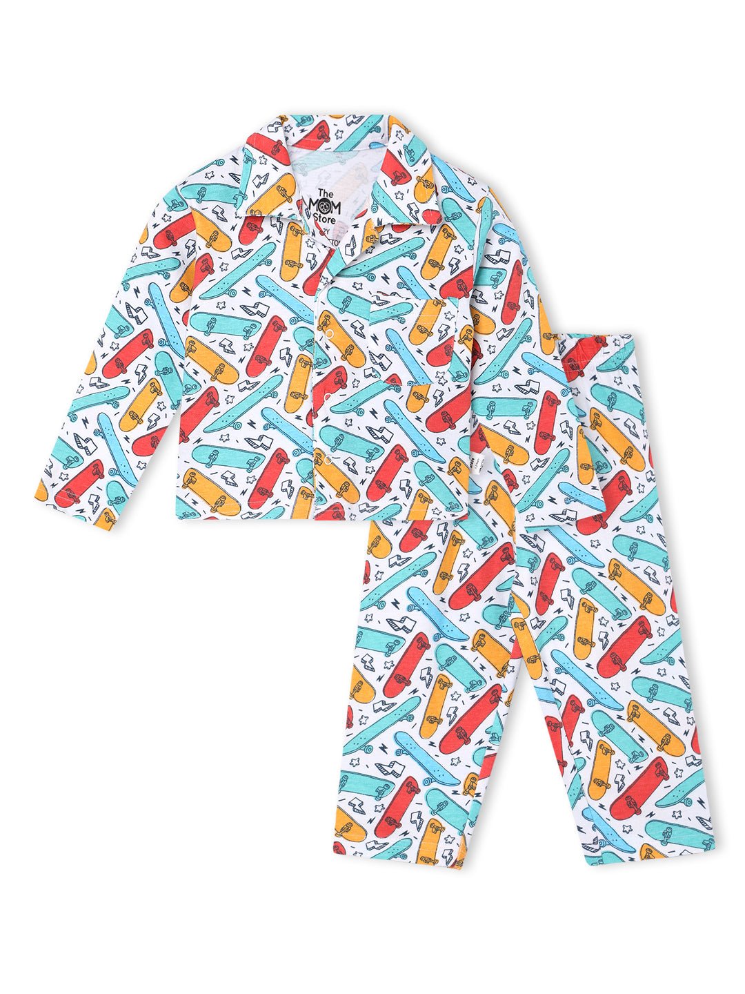 Baby and Kids Pajama Nightsuit Set- Ready To Skate