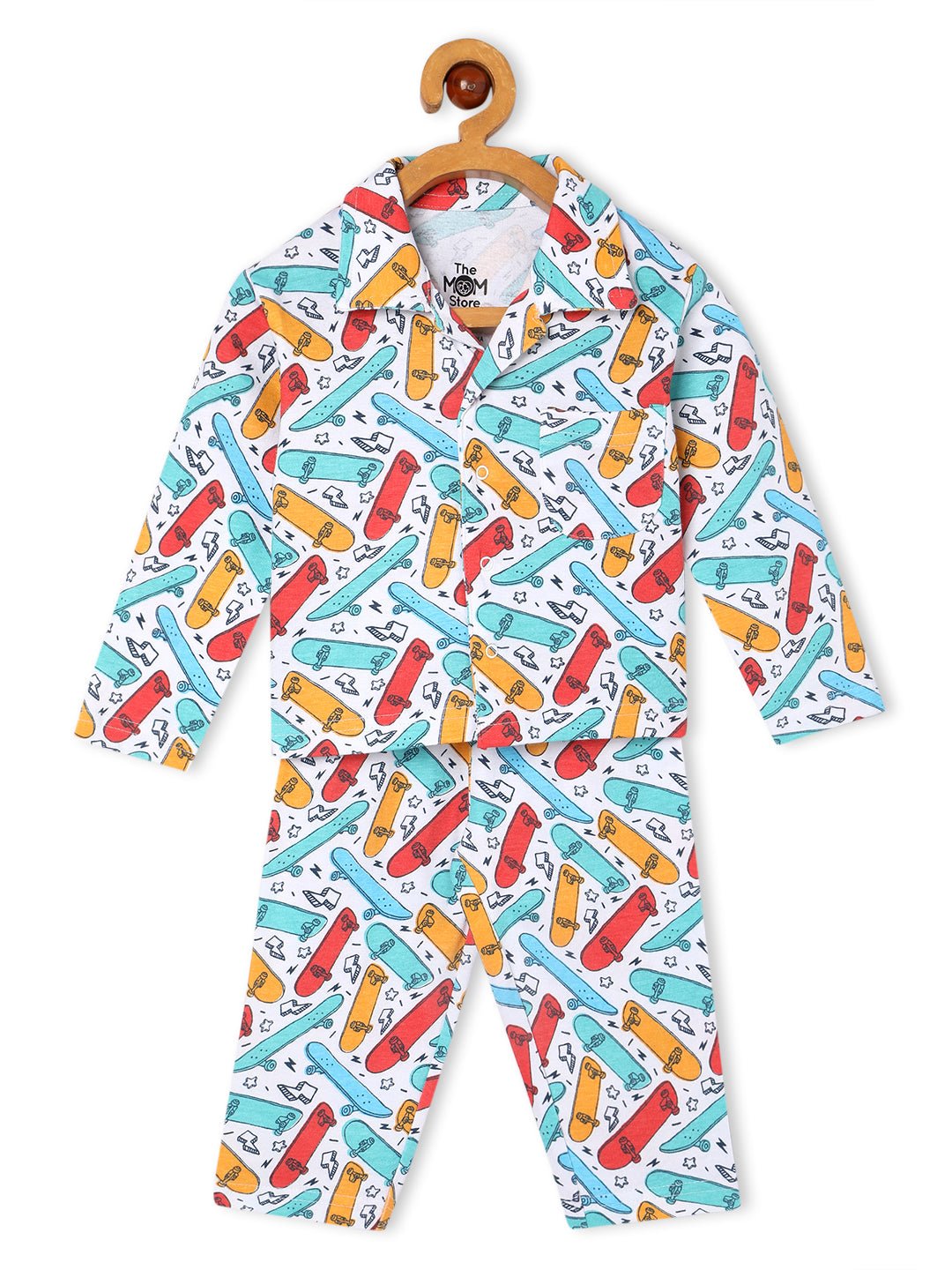 Baby and Kids Pajama Nightsuit Set- Ready To Skate