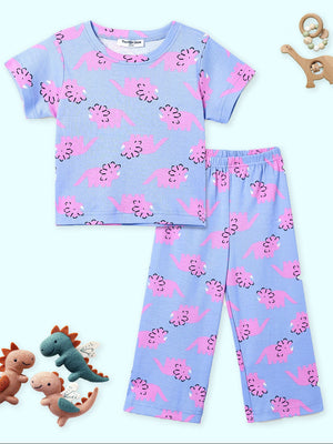 Baby and Kids Pajama Nightsuit Set - Roar & Rest - Multi Baby Pyjamas Set