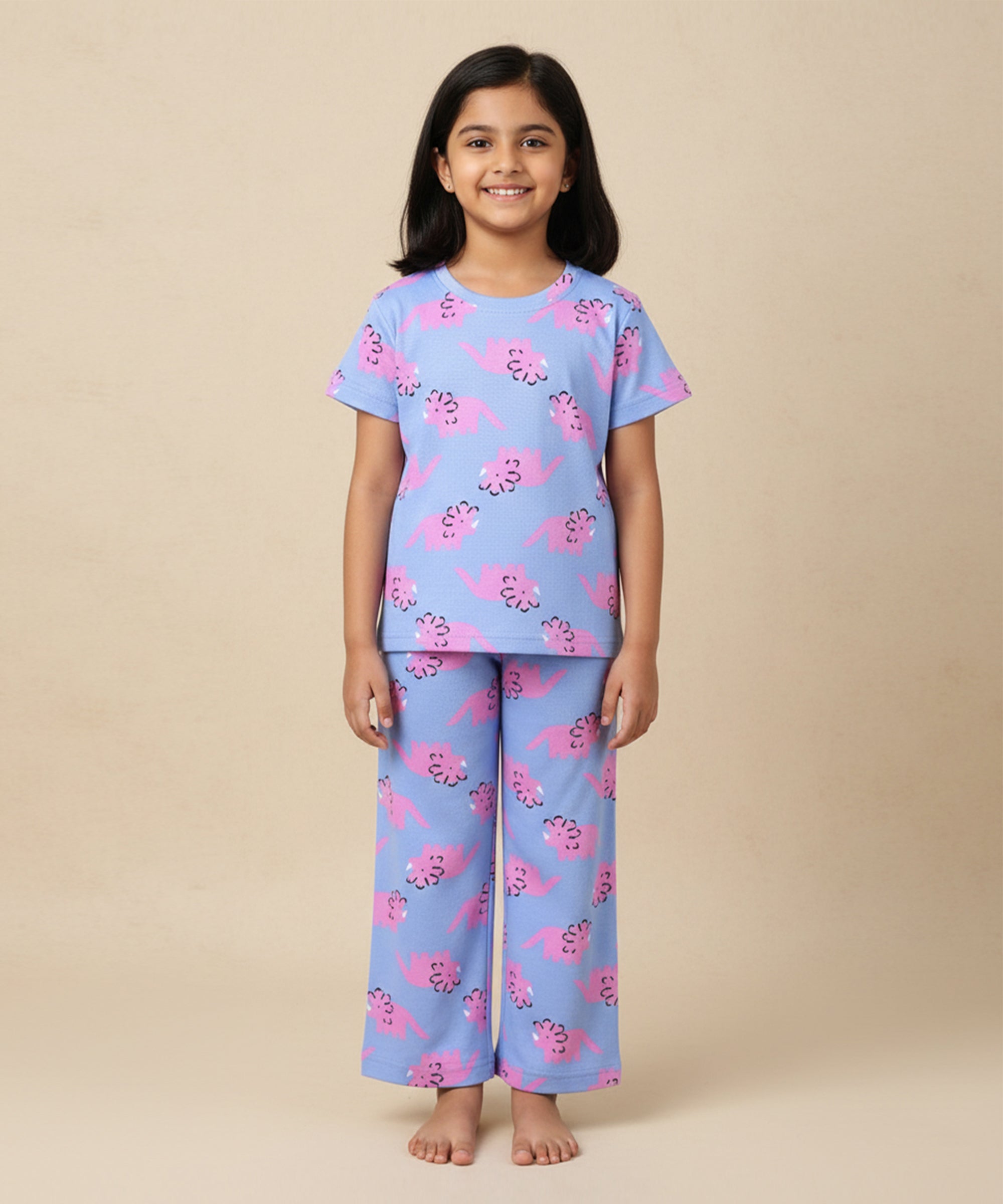 Baby and Kids Pajama Nightsuit Set - Roar & Rest - Multi Baby Pyjamas Set