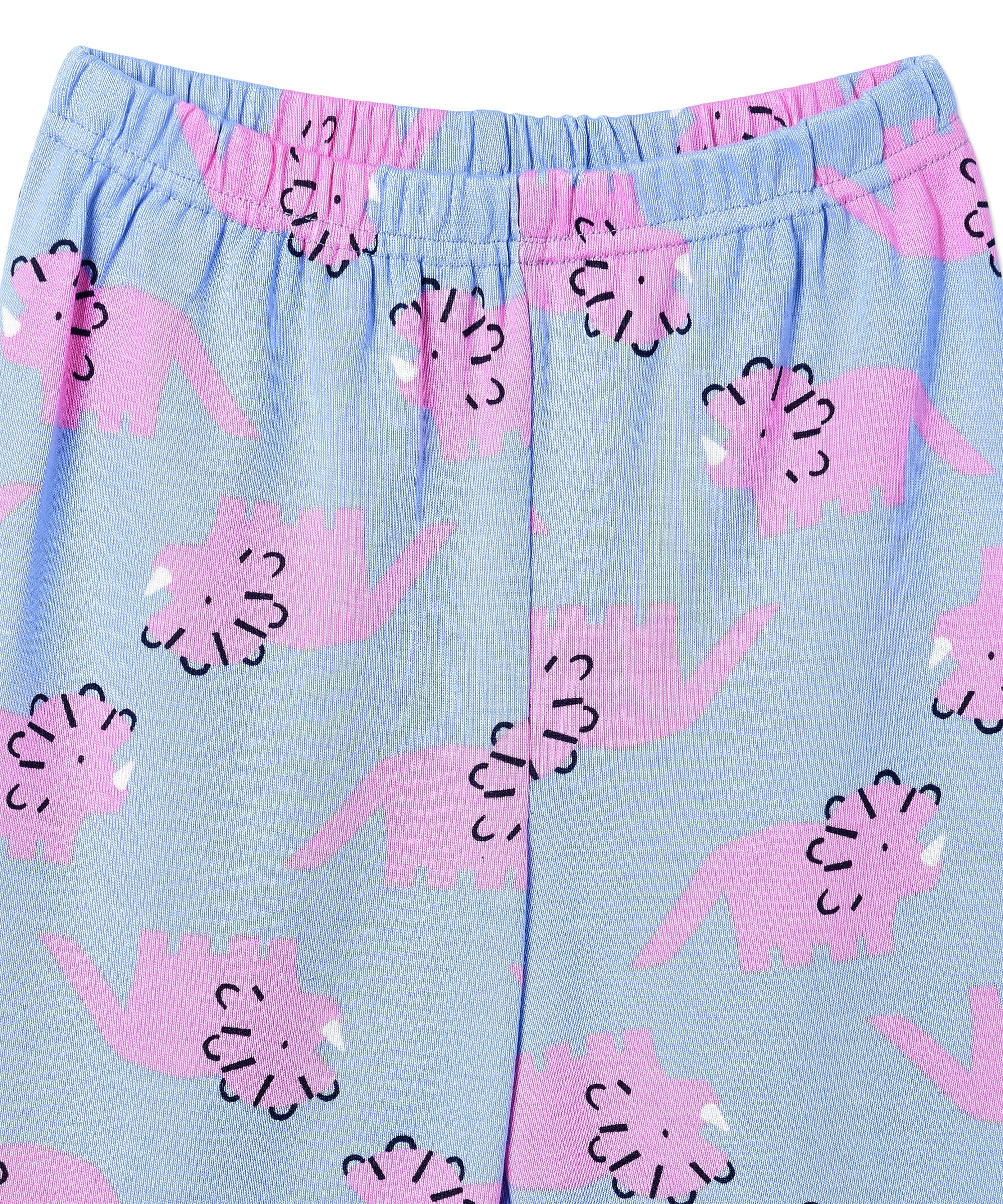 Waistband close-up of The Mom Store Roar & Rest pajama pants showing detailed stitching and soft cotton fabric.