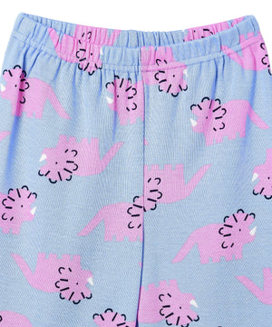 Waistband close-up of The Mom Store Roar & Rest pajama pants showing detailed stitching and soft cotton fabric.