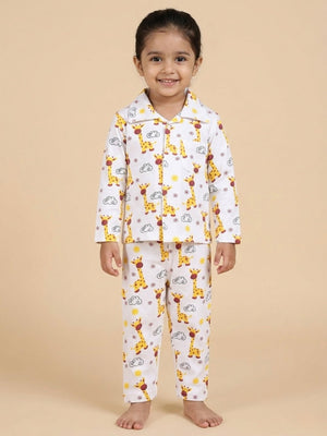 Baby and Kids Pajama Nightsuit Set - Tall as a Giraffe - 0-6 Months Baby Pyjamas Set
