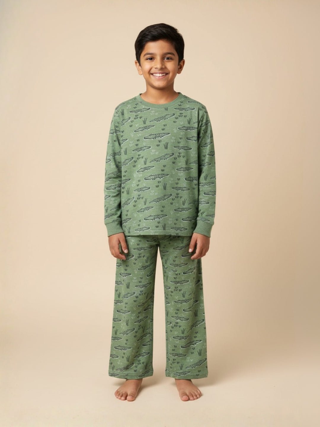 Baby and Kids Pajama Nightsuit Set - The Alligator - 0 - 6 Months Baby Pyjamas Set