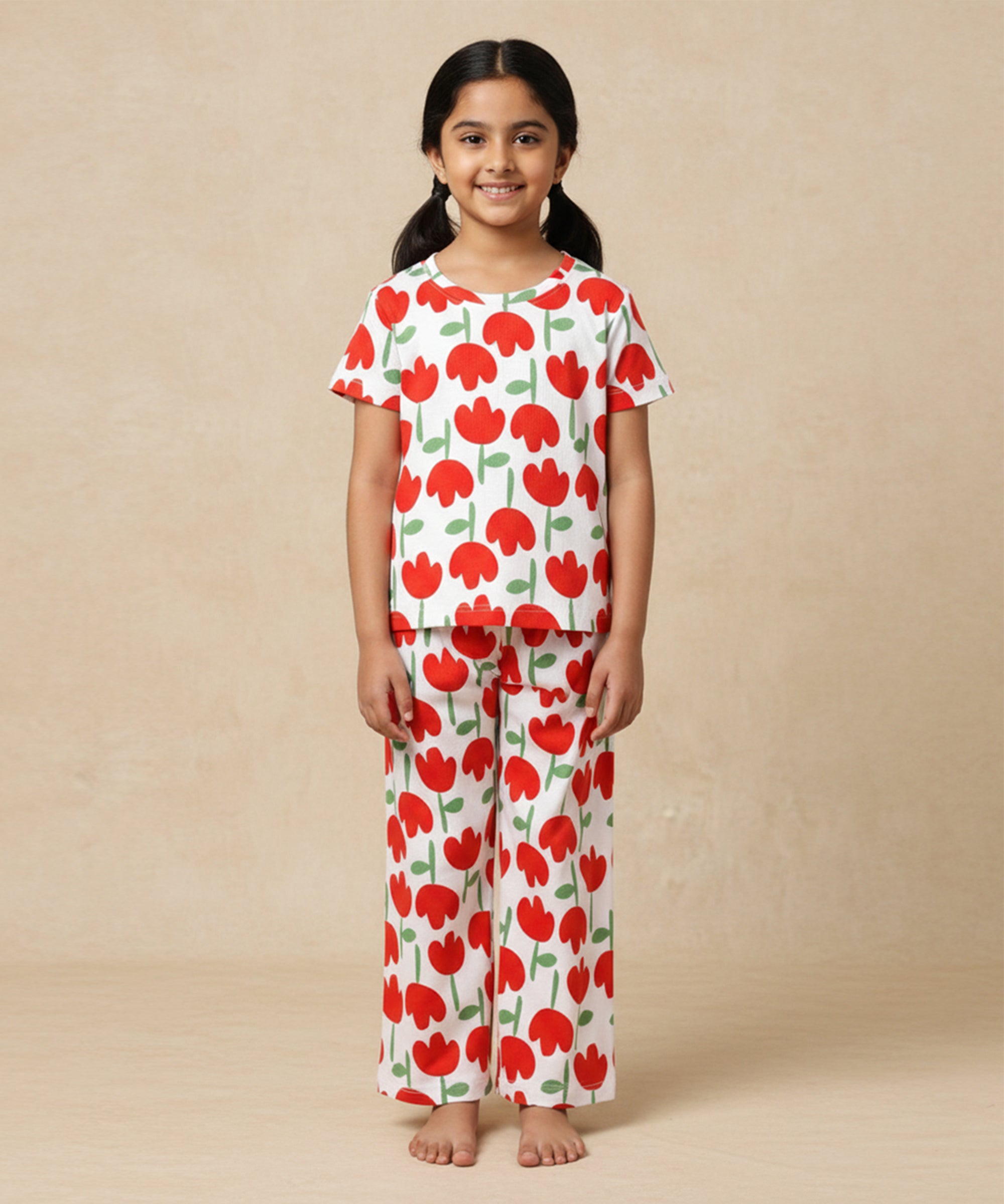 Baby and Kids Pajama Nightsuit Set - Tulip Twinkle - Multi Baby Pyjamas Set