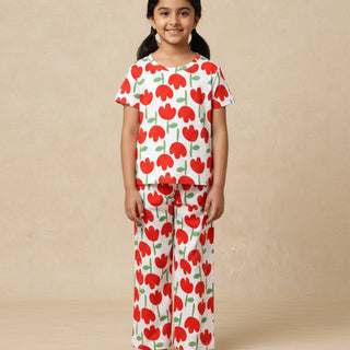 Baby and Kids Pajama Nightsuit Set - Tulip Twinkle - Multi Baby Pyjamas Set