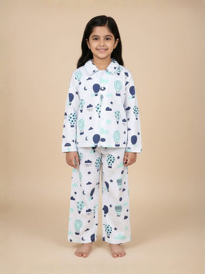Baby and Kids Pajama Nightsuit Set - Up in the Air - 0 - 6 Months Baby Pyjamas Set