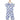 Front view of The Mom Store Zoomy Dreams Pajama Set on hanger ‚Äì white cotton set with blue car print.