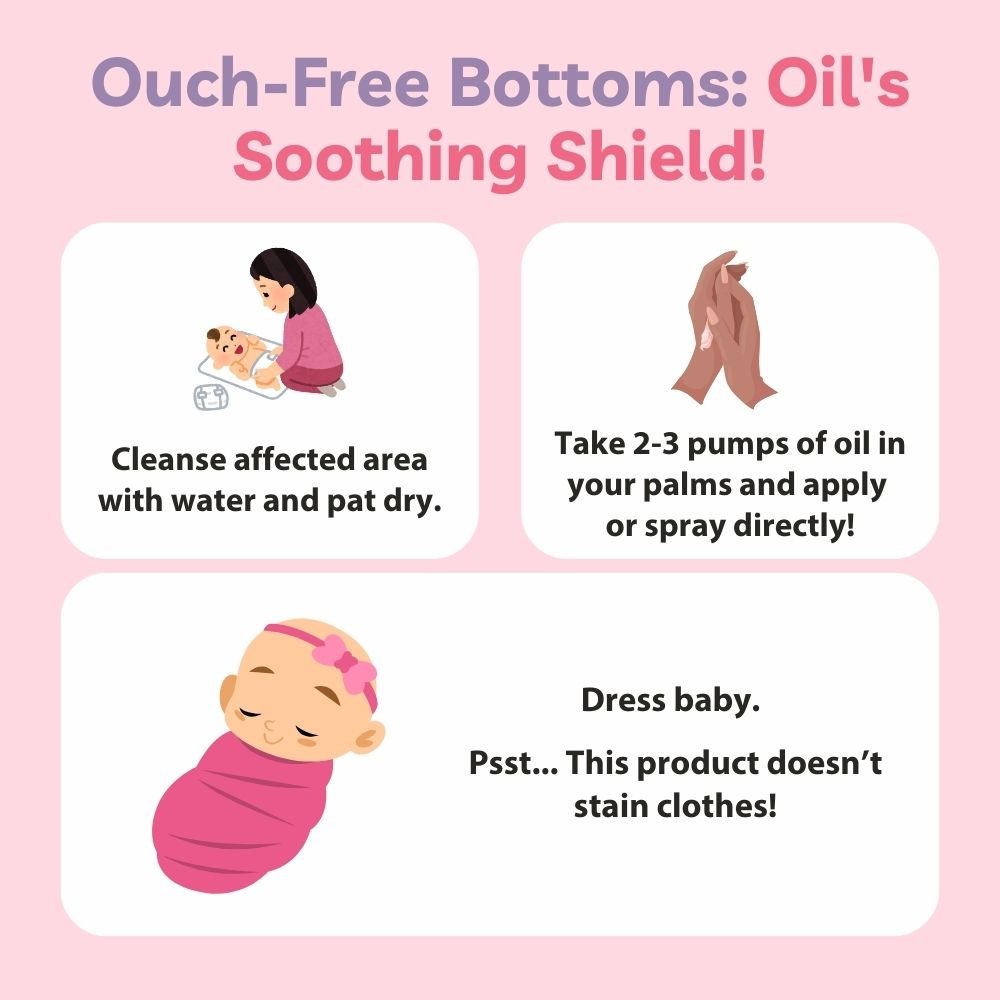 baby Ayurvedic Nappy Rash Protection Oil, Heals and Prevents Diaper rashes, 100% Certified Natural Origin - SC1003