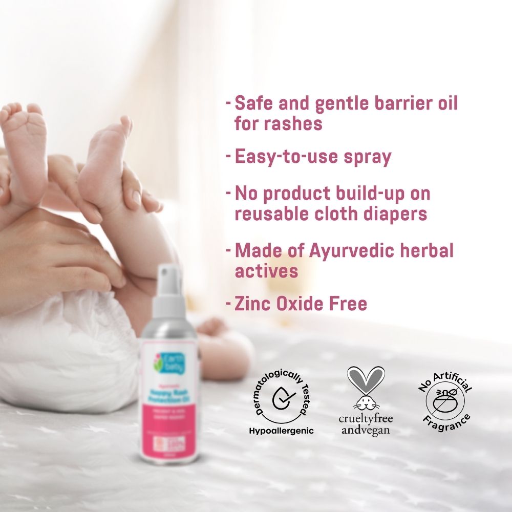 baby Ayurvedic Nappy Rash Protection Oil, Heals and Prevents Diaper rashes, 100% Certified Natural Origin - SC1003