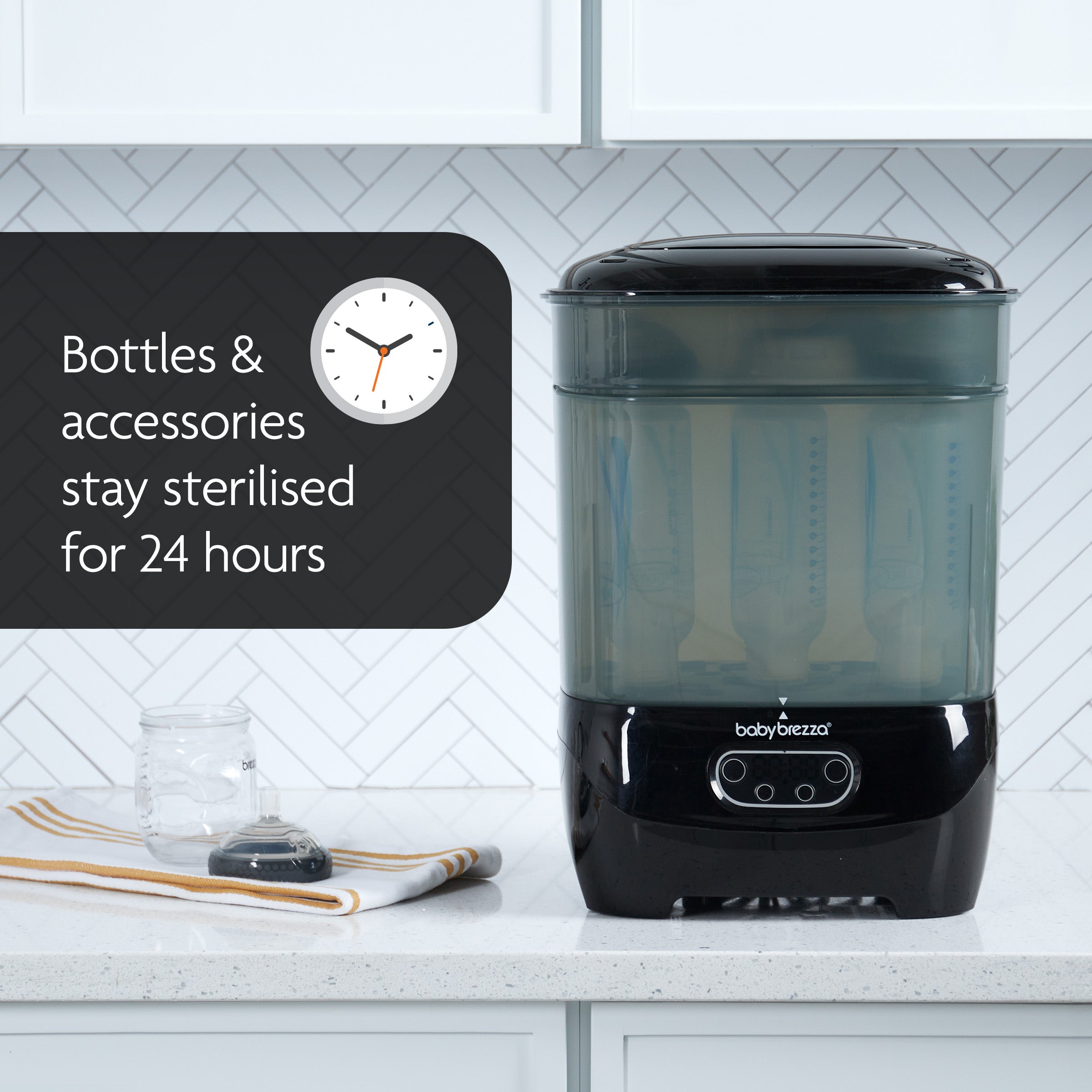 Baby Brezza One Step Baby Bottle Sterilizer And Dryer Advanced Black - BRZ0172