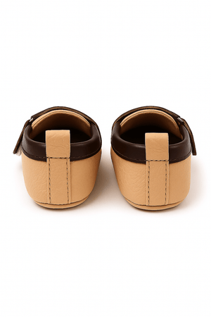 Baby Doe Beige & Brown Peterpan Prewalker Loafer - BD - BP - LOAF - BGE - SN8 - 1