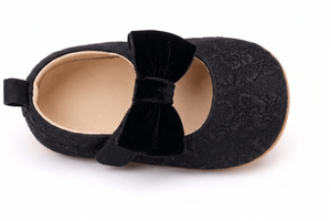 Baby Doe Black Bowbelle Prewalker - 6-9M Kids Shoes & Socks