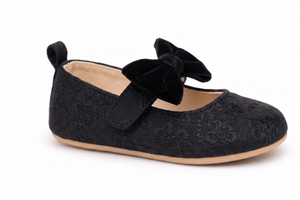 Baby Doe Black Bowbelle Prewalker - 6-9M Kids Shoes & Socks