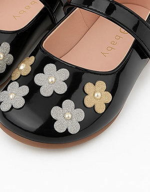 Baby Doe Black Daisy Ballerina - 21 Kids Shoes