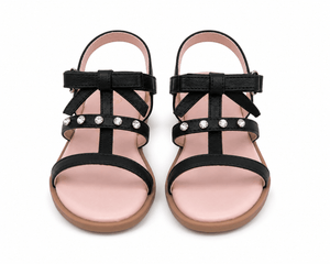 Baby Doe Black Moonlit Sandals for Girls - 21 Kids Shoes
