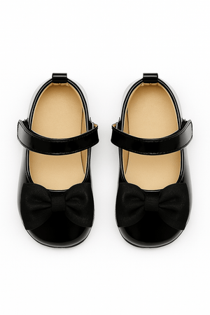 Baby Doe Black Pretty Little Bow Prewalker - BD - GP - MJ - BLK - BOW - SN2 - 1