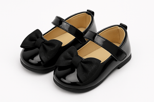 Baby Doe Black Pretty Little Bow Prewalker - BD - GP - MJ - BLK - BOW - SN2 - 1