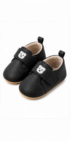 Baby Doe Black Tedddy Embroidery Loafer - 6-9M Kids Shoes & Socks