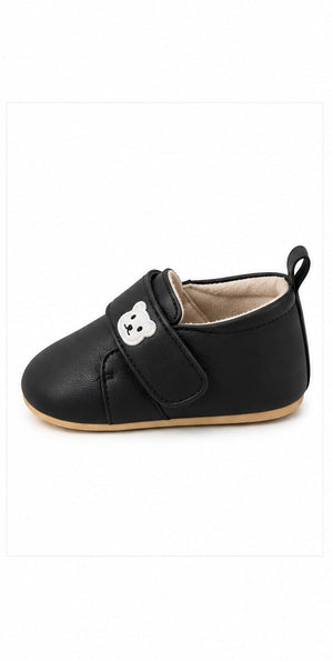 Baby Doe Black Tedddy Embroidery Loafer - 6-9M Kids Shoes & Socks