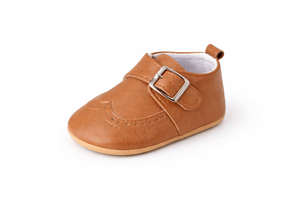 Baby Doe Brown Buckle Prewalker - 6-9M Kids Shoes & Socks