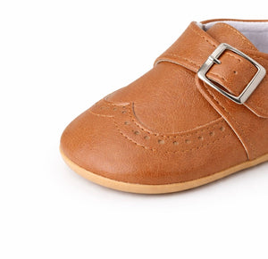 Baby Doe Brown Buckle Prewalker - 6-9M Kids Shoes & Socks