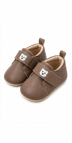 Baby Doe Brown Tedddy Embroidery Loafer - 6-9M Kids Shoes & Socks