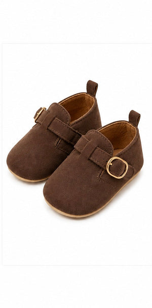 Baby Doe Dark Brown Suede Boots - 6-9M Kids Shoes & Socks